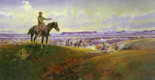 Charles M Russell Sun Worship in Montana China oil painting art
